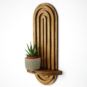 Sieninė lentyna Kalune Design RAF269, riešuto sp., 9 cm x 20 cm x 40 cm