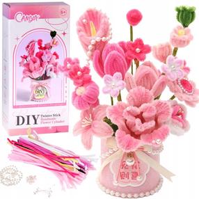Loovkomplekt DIY Flower Cylinder, roosa v.