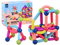 Magnetinis konstruktorius Stem Magnetic Sticks, 64 vnt.