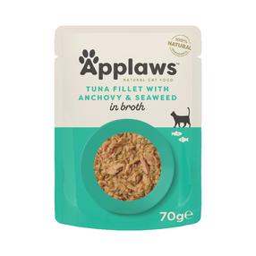 Šlapias kačių maistas Applaws, tunas/ančiuviai, 0.07 kg