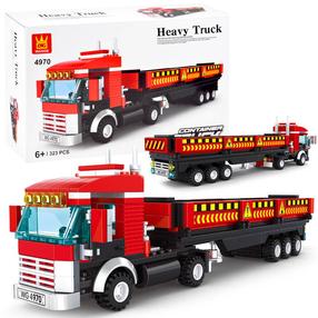 Konstruktors Container Truck Heavy ZA3843, 323 gab., sarkana krās.