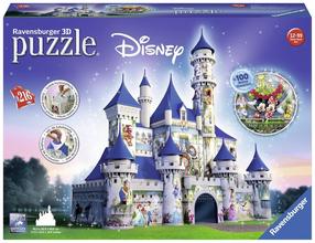 3D пазл Ravensburger 216 Disney Castle 125876, 45 см x 27 см, 216 шт., многоцветный