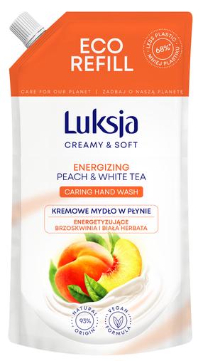 Skystas muilas Luksja papildymas PEACH AND WHITE TEA 400ml