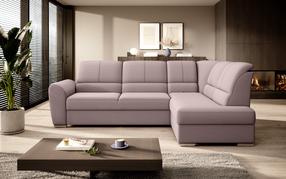 Kampinė sofa Siber Gojo 101, rožinė sp., dešininė, 186 x 270 cm x 93 cm