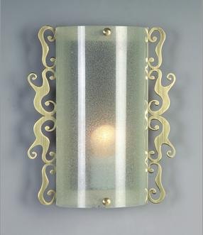 Šviestuvas sieninis Candellux Lighting Casablanca, E27, 1 x 60 W, skaidri sp./bronza sp. / pilka sp.