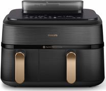 Prekė su pažeista pakuote. Karšto oro gruzdintuvė Philips 5000 serija NA552/00, juoda sp., 2750 W, 9 l