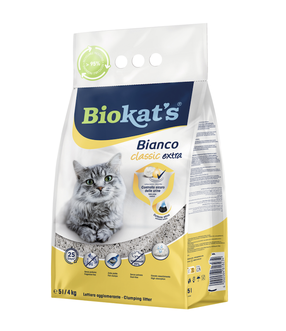 Kačių kraikas Gimborn Biokats Bianco Classic Extra, organinis (sušokantis), 5 l