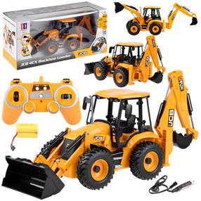Rc buldozeris Double E JCB 4XC Backhoe, 1:20, geltona sp.