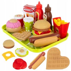 Žaisliniai virtuvės reikmenys, maisto prekių rinkinys Iso Trade Tableware Food 26321, įvairių spalvų