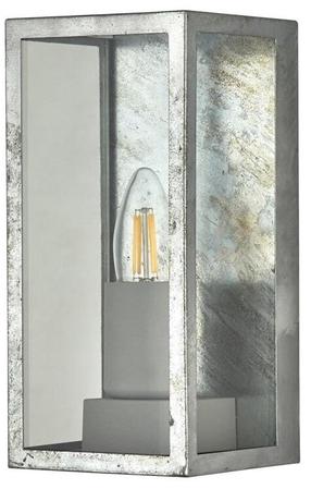Sieninis lauko šviestuvas Searchlight Box II, 60W, E27, IP44, sidabro sp., 11.3 cm x 23.6 cm