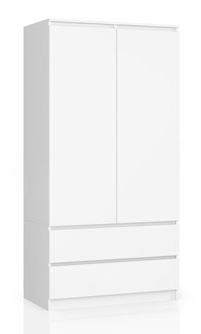 Spinta Akord Furniture Factory S90, balta sp., 50.4 cm x 90.4 cm x 180 cm