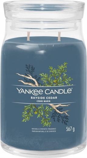 Žvakė, aromatinė Yankee Candle Signature Bayside Cedar, 60 - 90 h, 567 g, mėlyna sp.