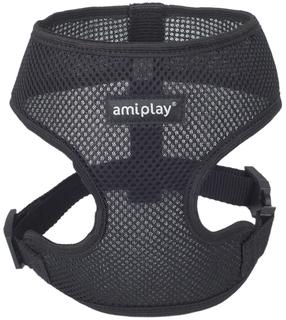 Petnešos šunims Amiplay Air, juoda sp., 250 - 400 mm x 23 mm, 25-40