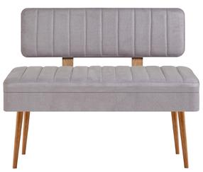 Prieškambario suoliukas Kalune Design Vina 0707-1, ruda sp./pilka sp., 36 cm x 110 cm x 85 cm