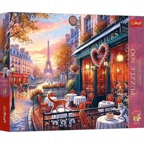 Dėlionė Trefl Love Story Love In Paris 76210, 48 cm x 34 cm, 500 vnt., įvairių spalvų