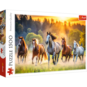 Dėlionė Trefl Wild Horses, 58 cm x 85 cm, 1500 vnt., įvairių spalvų
