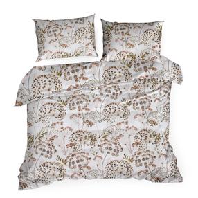 Gultas veļas komplekts PTF-128, balts krās./brūna krās./zaļa krās., 70 x 80 cm, 140 x 200 cm