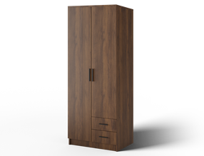 Riidekapp ADRK Novaro 80, must v./pähklipuu v., 52.1 cm x 80 cm x 206.6 cm