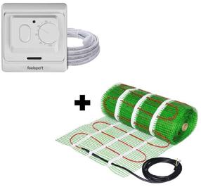 Apsildāmais paklājs Wellmo Mat + Non-Programmable Thermostat WTH71.36 08-00522, 0.5 m x 3 m, 1.5 m², 225 W, 230 V
