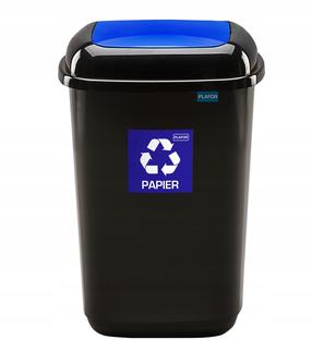 Šiukšliadėžė Plafor, 12 l, mėlyna sp./juoda sp.
