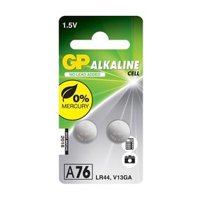 Elements GP GPPBAA76F002, LR44/A76/SR44/AG13, 1.5 V, 2 gab.