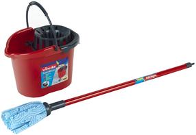 Namų ruošos žaislas, grindų valymo šepetys Klein Vileda Bucket with Mop, raudona sp.