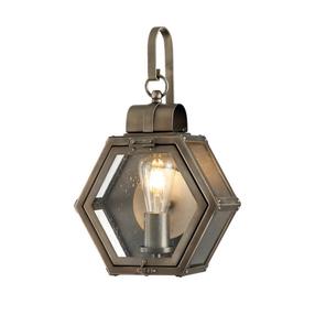 Sieninis lauko šviestuvas Quintiesse Heath, 40W, E27, IP44, bronzos sp., 26.7 cm x 41.8 cm