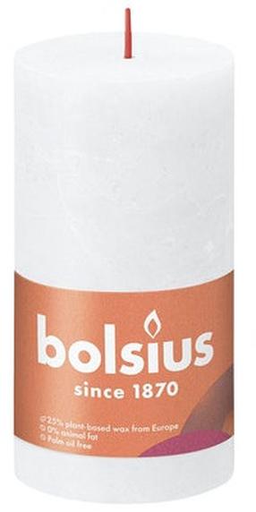 Küünal, silindri Bolsius Rustic Cloudy, 60 h, valge v.