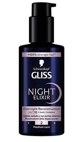 Сыворотка для волос Schwarzkopf Gliss Night Elixir, 100 мл
