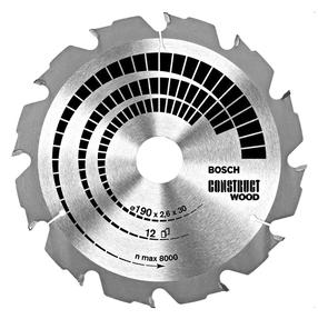 Zāģripa Bosch, 190 mm x 30 mm
