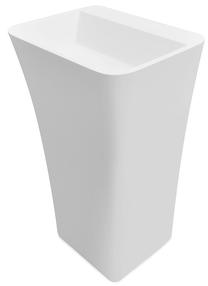 Vonios praustuvas Besco S-Line Assos, mineralinis liejinys mineral durabe, 85 cm x 50 cm x 40 cm, balta sp.