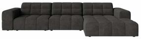Kampinė sofa Cosmopolitan Design Chicago Eden 20, tamsiai pilka sp., dešininė, 167 x 294 cm x 78 cm
