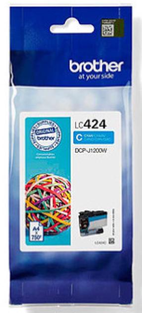 Rašalinio spausdintuvo kasetė Brother LC424C, žalsvai mėlyna (cyan)