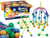 Kaladėlės Lean Toys 3D geometric blocks, 142 vnt.