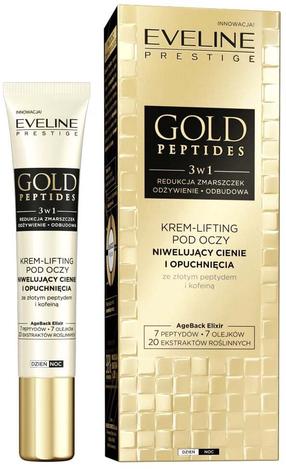 Paakių kremas Eveline Gold Peptides 3 in 1, 15 ml