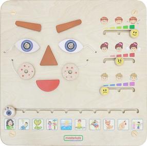Развивающая доска, тело человека Masterkidz How Are You Feeling, EN, коричневый цв./многоцветный