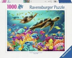 Dėlionė Ravensburger Blue Underwater World, 50 cm x 70 cm, 1000 vnt., įvairių spalvų