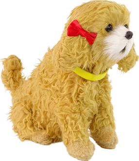 Игрушечное животное Lean Toys Dog Poodle 12704, 19 см, коричневый цв.