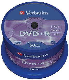 Записываемый компакт-диск Verbatim, 4.7 GB, 50шт.