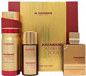 Dovanų komplektas moterims Al Haramain Amber Oud Ruby Edition, 3 vnt.