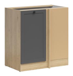 Apatinė virtuvinė spintelė Junona Line Right, ąžuolo sp./grafito sp., 45 cm x 78.5 cm x 82.5 cm