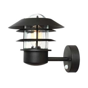 Āra sienas lampa Elstead Lighting Helsingor 1, 60W, E27, IP44, melna krās., 21.8 cm x 23.6 cm