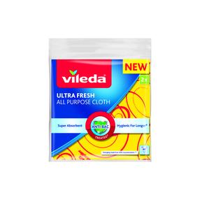 Lupatiņa, universāli Vileda Ultra Fresh VILE23959, dzeltena krās., poliesters/poliamīds/mikrošķiedras, 2 gab.