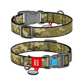 Kaelarihm koertele Waudog QR Military, roheline v., 280 - 400 mm x 20 mm, L
