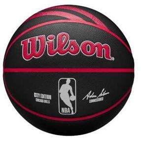 Basketbola bumba Wilson NBA Team City Collector Chicago Bulls, 7 izmērs, melna krās./sarkana krās.