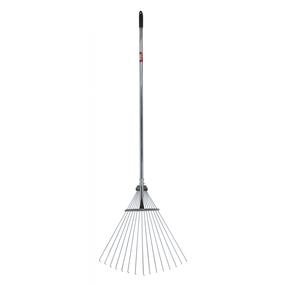 Lapu grābeklis vēdekļa AWTools AW00092, ar kātu, 1150 - 1510 mm, sudraba krās.