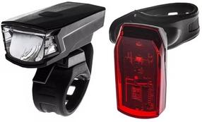 Велосипедный фонарь 2K Light Set JY7059B/JY6069B, пластик, черный цв./красный цв., 2 шт.