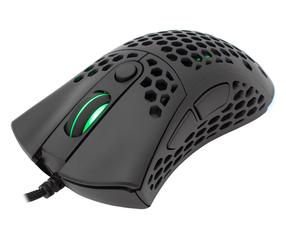 Vadu spēļu pele EShark ESL-M6, ar vadu pie usb / ps/2, melna krās.