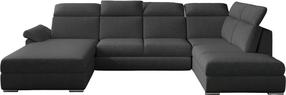 Kampinė sofa Evanell Inari 96, tamsiai pilka sp., kairinė, 216 x 330 cm x 102 cm