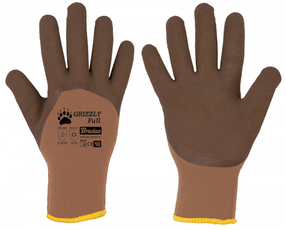 Рабочие перчатки Bradas Grizzly, коричневый цв., 9, 6 шт.